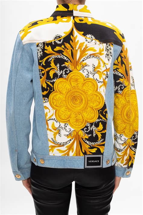 versace women's jackets|versace denim jacket women's.